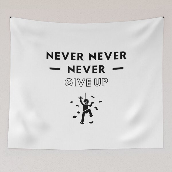 Item preview, Rock climbing: Never never never give up designed and sold by TheGreenGoat.