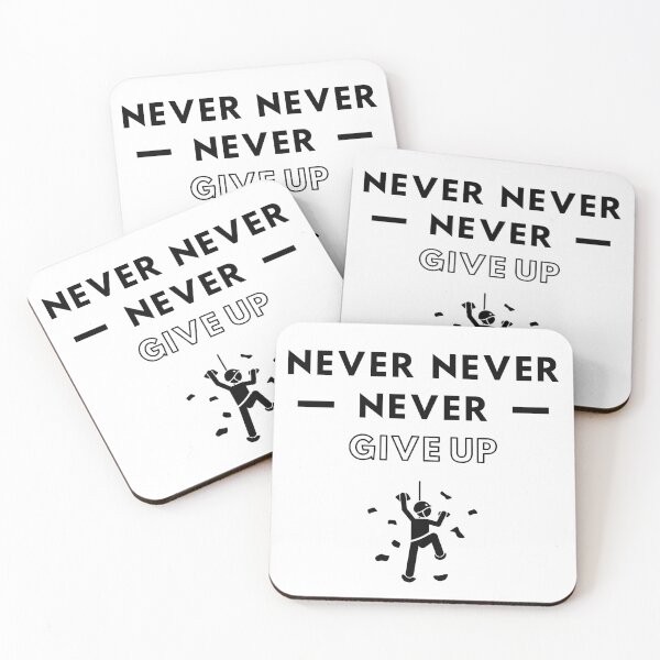 Item preview, Rock climbing: Never never never give up designed and sold by TheGreenGoat.