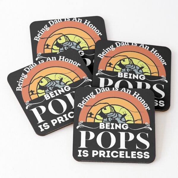 Item preview, Being Dad Is An Honor Being Pops Is Priceless - funny dad-family tees designed and sold by PIXEcompany.
