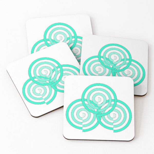 Item preview, Teal overlapping Spirals - Subtle Ombre designed and sold by Deegital18.