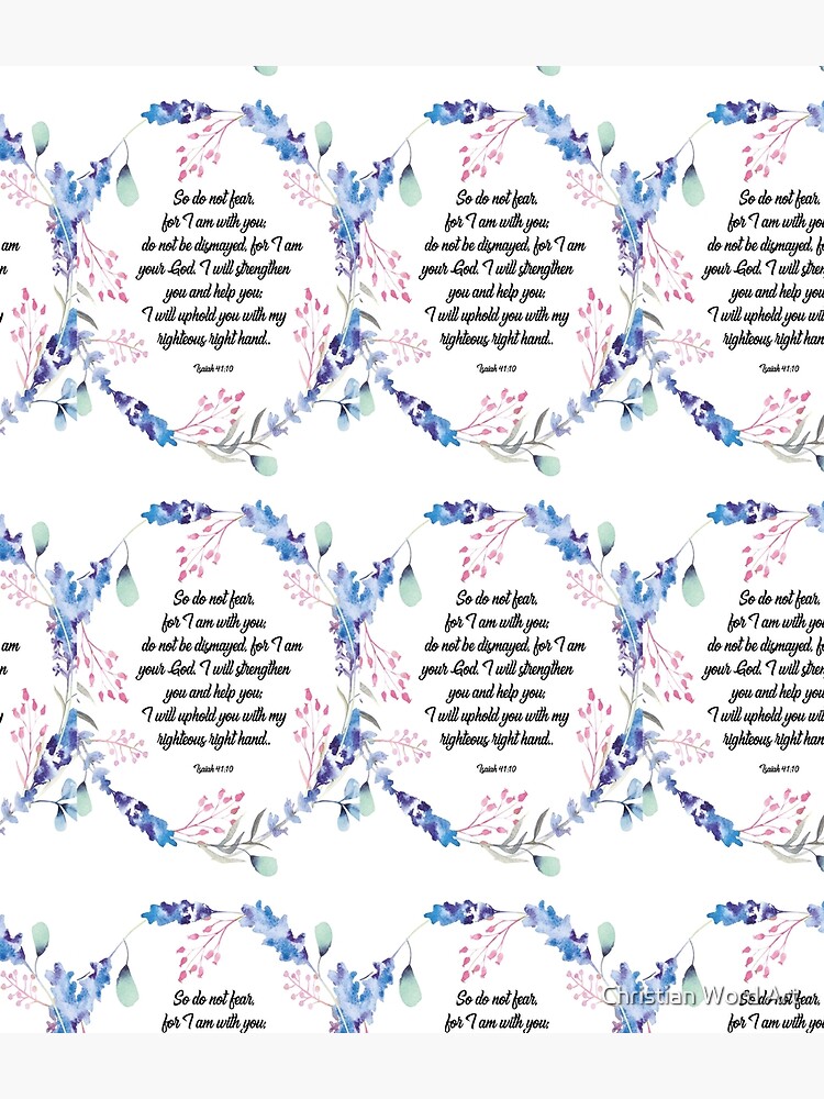 Bible verse Do not fear, Isaiah 41:10, scripture, Christian gift by BWDESIGN