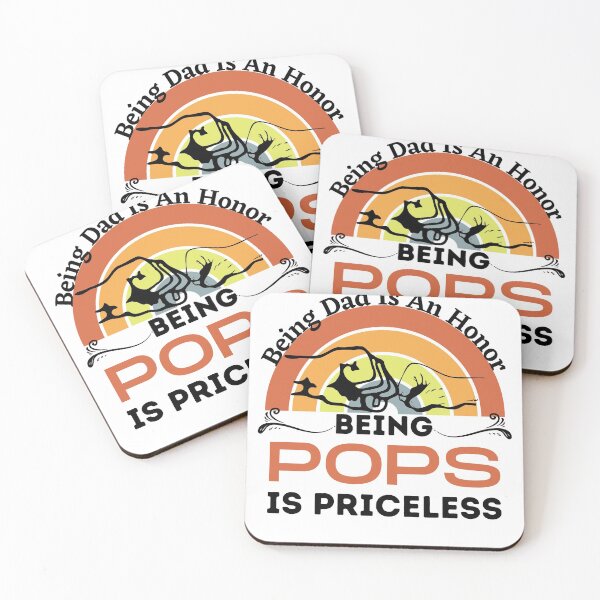 Item preview, Being Dad Is An Honor Being Pops Is Priceless - funny dad-family tees designed and sold by PIXEcompany.