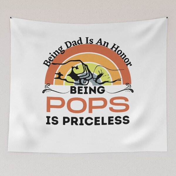 Item preview, Being Dad Is An Honor Being Pops Is Priceless - funny dad-family tees designed and sold by PIXEcompany.