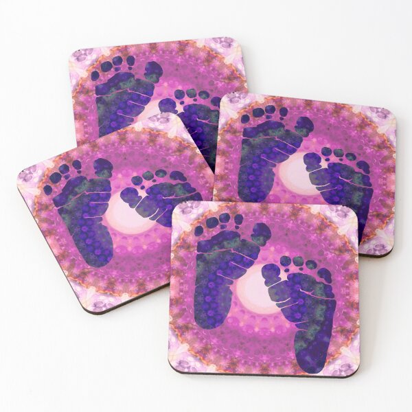 Item preview, Baby Steps 2 - Pink Girl Feet Art - Sharon Cummings designed and sold by Sharon Cummings Art.