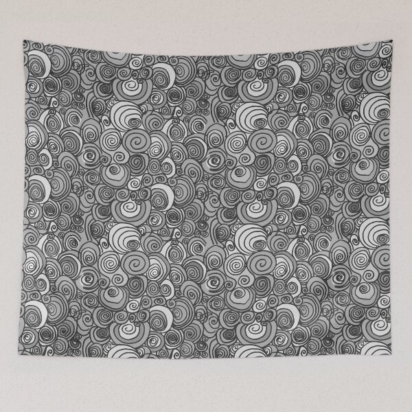 Item preview, Hand drawn spiral lines forming curls designed and sold by Nata-V.