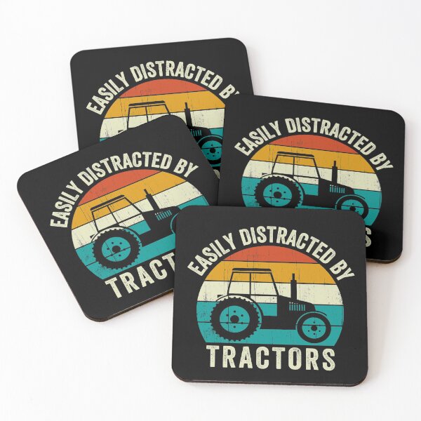Item preview, Easily Distracted By Tractors Funny Vintage Farming Lover designed and sold by cimibaka25.