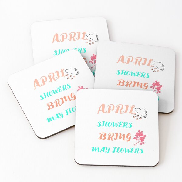 Item preview, april showers bring may flowers - cloud and Flowers Sticker designed and sold by POPLIN ⭐ ⭐ ⭐ ⭐ ⭐.
