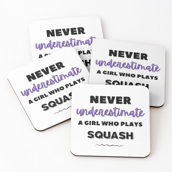 Item preview, Never underestimate a girl who plays squash designed and sold by TheGreenGoat.