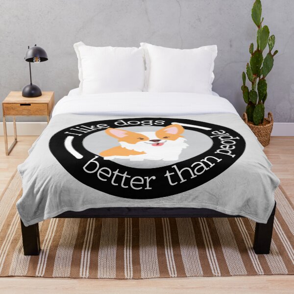 Item preview, I like dogs better than people graphic design art designed and sold by forziati design.