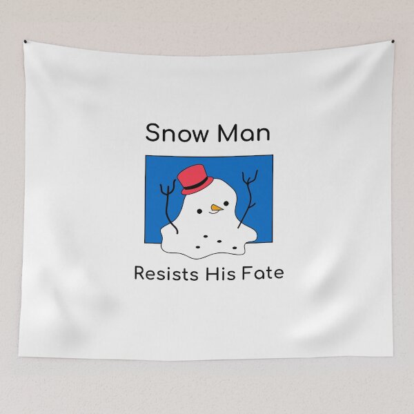 Item preview, Snow Man Resists His Fate designed and sold by Arctic-Teeshop.
