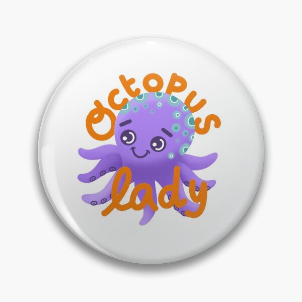 Item preview, NEW Octopus Lady with cute little purple octopus designed and sold by jazzydevil.