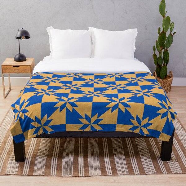 Item preview, Geometric Star Pattern in Blue and Gold designed and sold by ChangingLight.