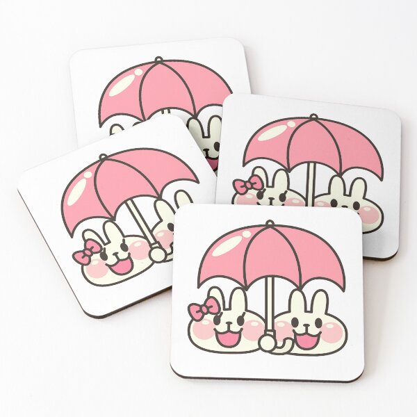 Aperçu de l'œuvre Lapins avec parapluie créée et vendue par Labradoodlesetc.