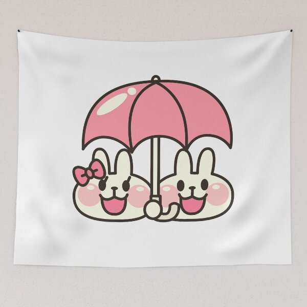 Item preview, Bunnies with Umbrella designed and sold by Labradoodlesetc.