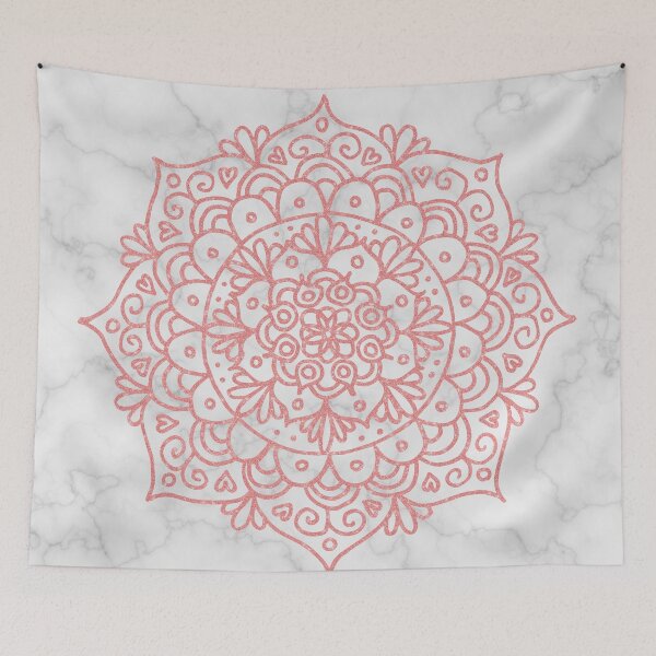 Item preview, Luxe Pink Mandala on Marble designed and sold by Julie Erin Designs.