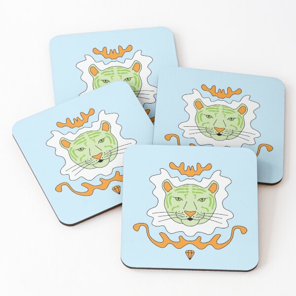Item preview, Cute Cartoon Tiger - Orange and Green designed and sold by Twist Design.