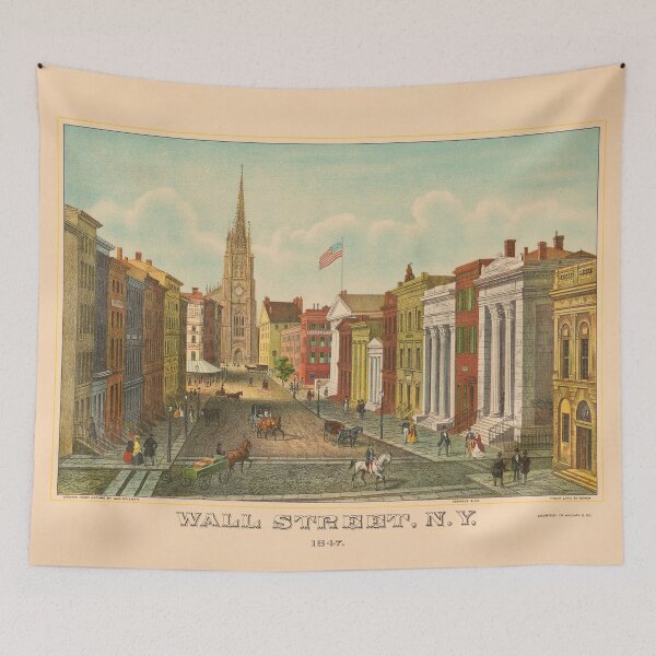 Item preview, Wall Street, New York (1847) designed and sold by allhistory.