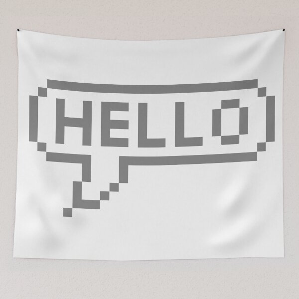 Item preview, HELLO - PIXEL CHAT BUBBLE designed and sold by Fabs77z.