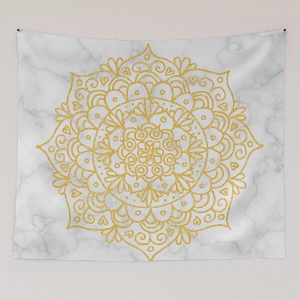 Item preview, Luxe Gold Mandala on Marble designed and sold by Julie Erin Designs.