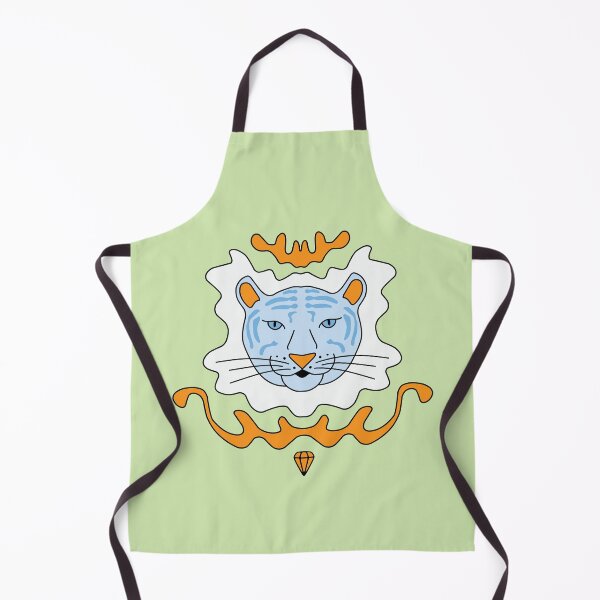 Item preview, Cute Cartoon Tiger - Orange and Blue - Green Background designed and sold by Twist Design.