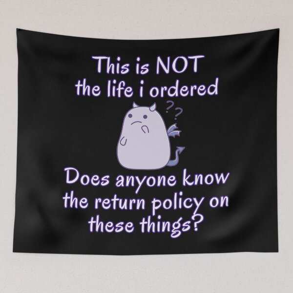 Item preview, This is not the life I ordered - Purple tones kawaii demon designed and sold by Try-It.