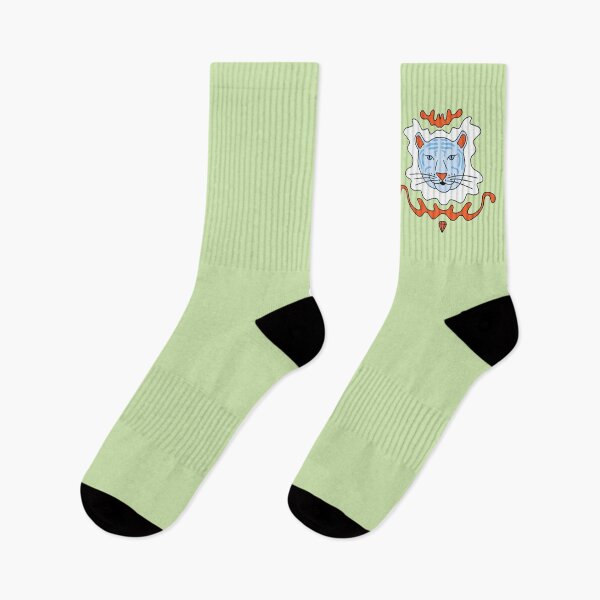 Item preview, Cute Cartoon Tiger - Orange and Blue - Green Background designed and sold by Twist Design.