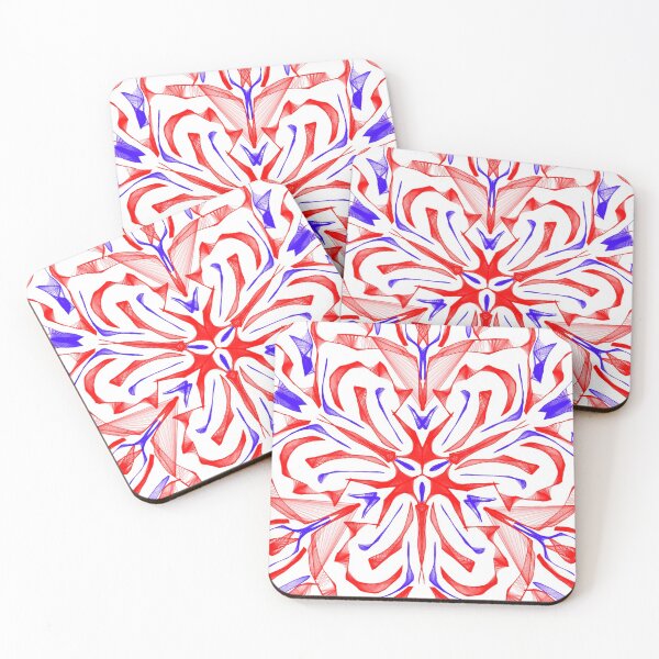 Item preview, Red and blue bizzare abstract image designed and sold by Creativeart1974.