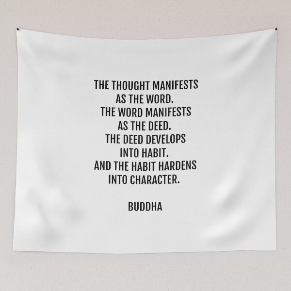 Item preview, The thought manifests as the word - Buddha quote - Quotes Said By Buddha designed and sold by Inspirationmotivation.
