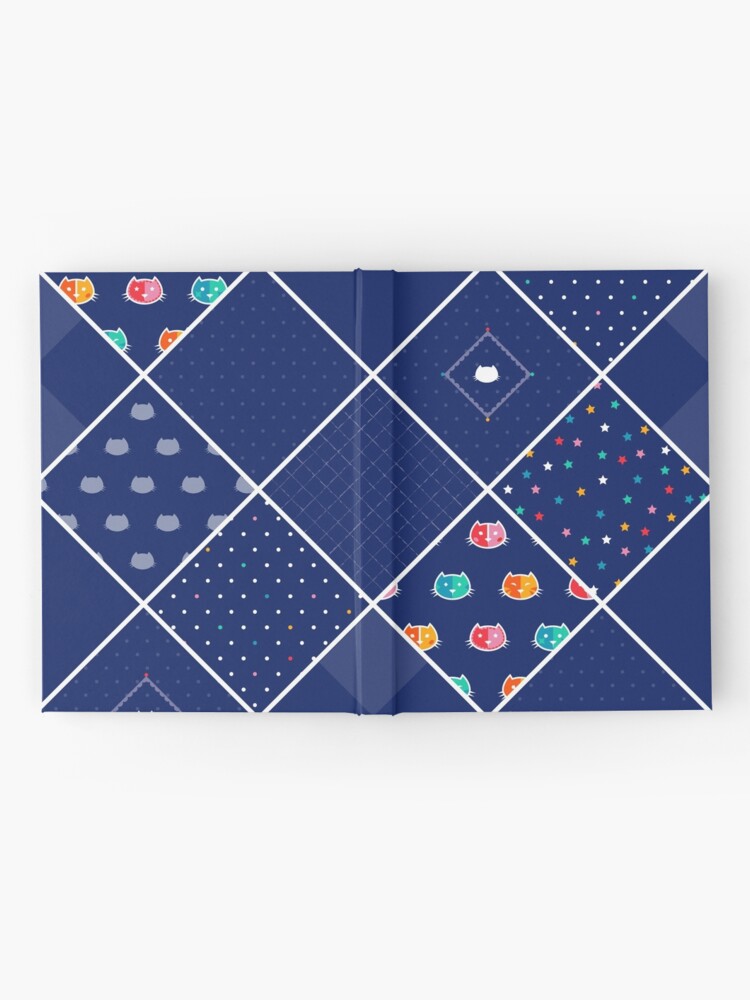 Alternate view of Chromatic cats patchwork Hardcover Journal