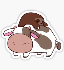 Sloth and Cow Sticker