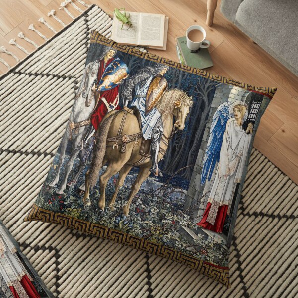 Quest for the Holy Grail, The Failure of Sir Gawaine and Vision of the Angel Floor Pillow