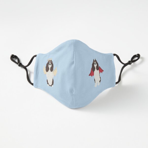 English Springer Spaniel - good versus naughty face mask Fitted 3-Layer