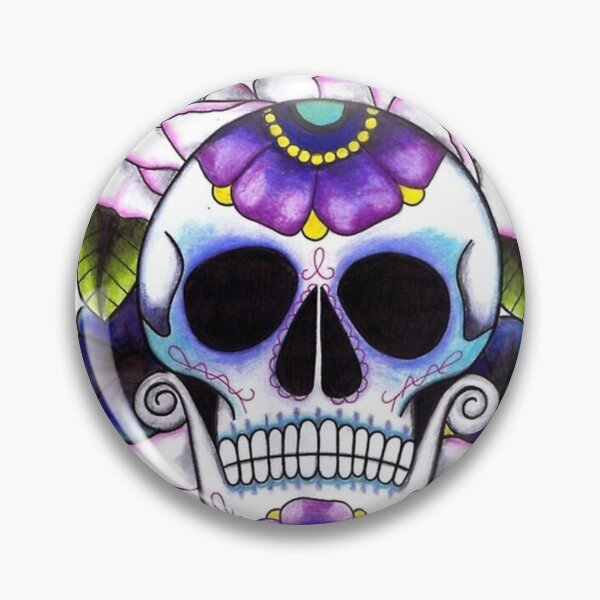 Item preview, Blue and Purple Sugar Skulls designed and sold by cindyfordyce.