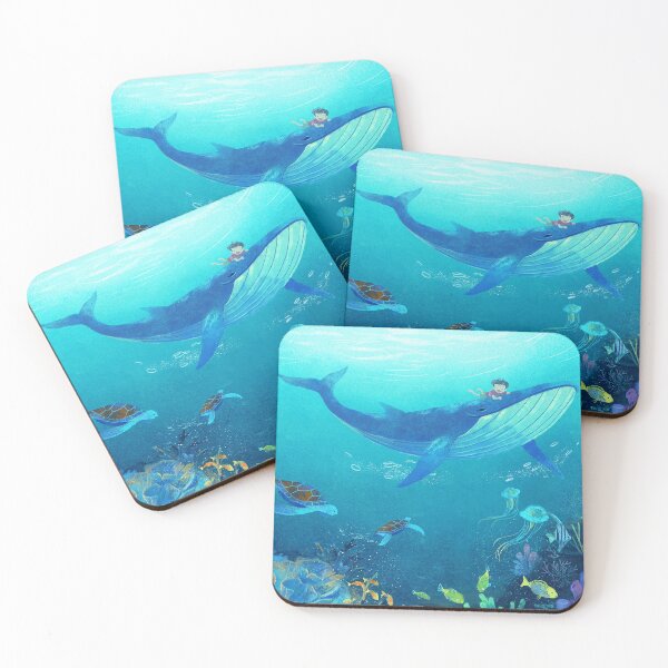 Item preview, Blue Ocean Waves | Whales designed and sold by Jessi Review.