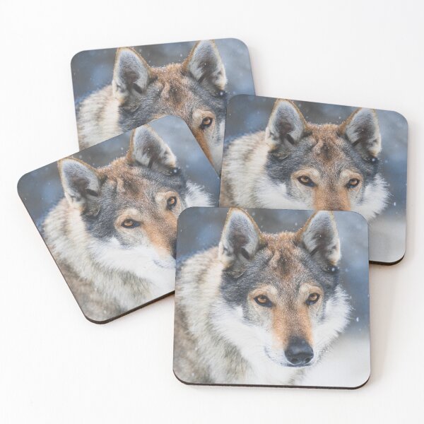 Item preview, Czechoslovakian wolfdog on a winter snowy day designed and sold by Mirka Rueda Rodriguez.