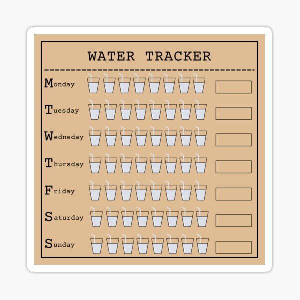 Water Tracker Stickers for Sale