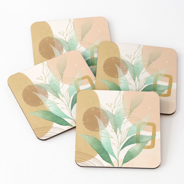 Item preview, Abstract Shapes And Leaves designed and sold by ArunikaPrints.
