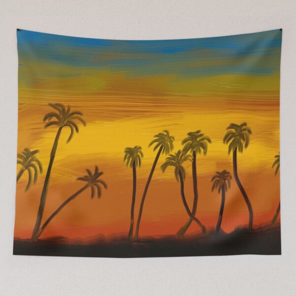 Item preview, Sunset Palm Trees designed and sold by amersoliman.
