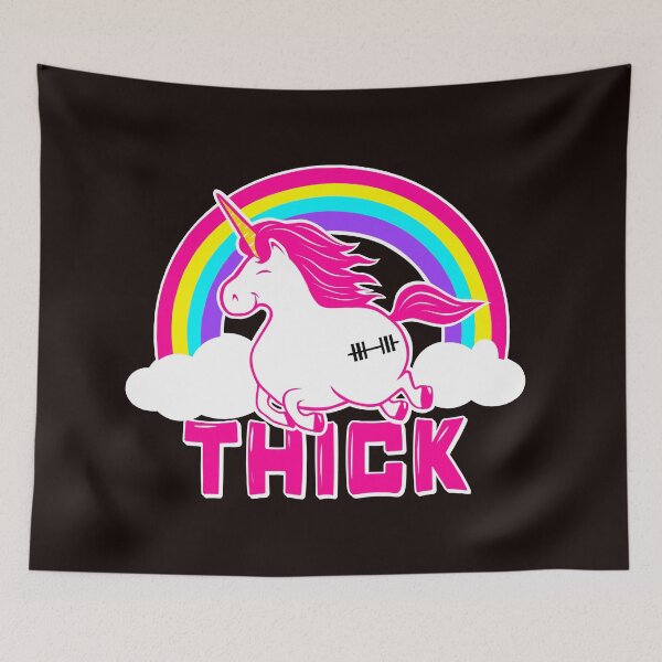 Item preview, thick girl, barbell unicorn, barbell girl, weightlifting girl designed and sold by Tim Addison.