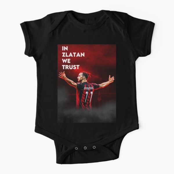 In Zlatan We Trust (Ibra AC Milan Outfit) Short Sleeve Baby One-Piece