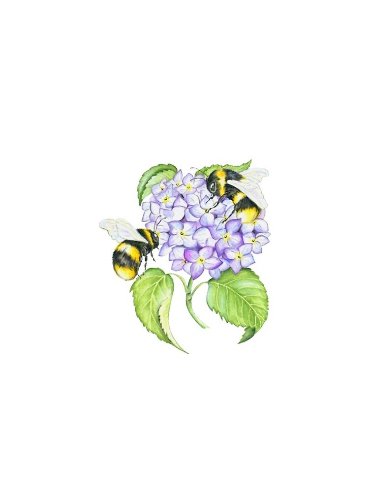 Thumbnail 5 of 5, iPhone Case, Bumblebee on hydrangeas designed and sold by ColorSplendor.