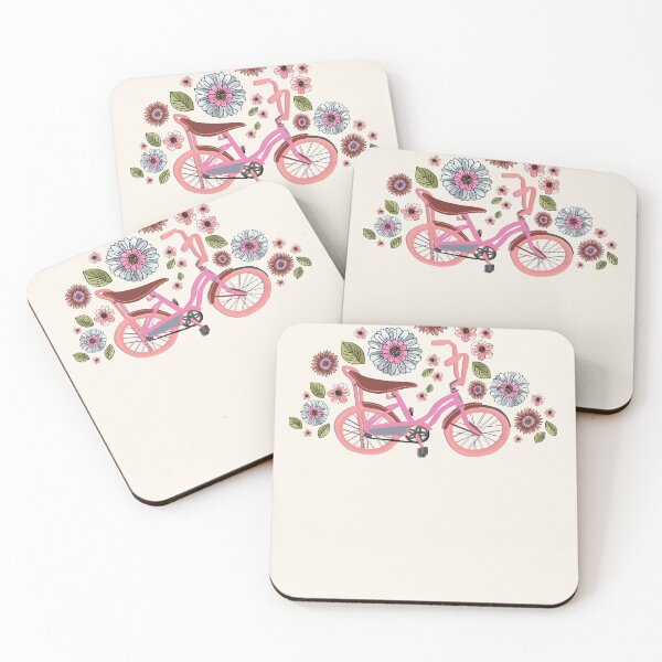 Item preview, Hippie Banana Bike 1970s Floral- Pink designed and sold by AmyJCreative.