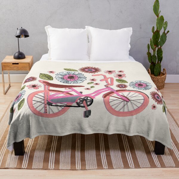 Item preview, Hippie Banana Bike 1970s Floral- Pink designed and sold by AmyJCreative.