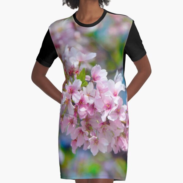 Sakura Sprinkles Graphic T-Shirt Dress