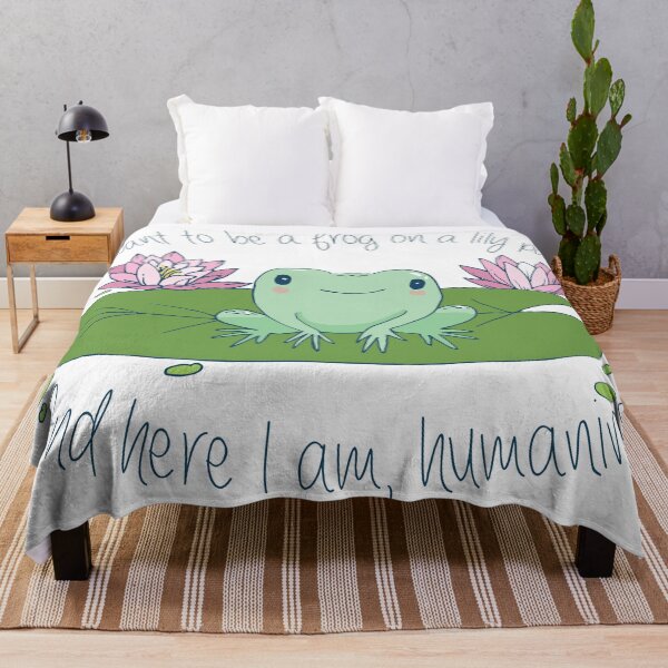 Item preview, I want to be a frog on a lily pad, and here I am, humaning  designed and sold by Petra Vitéz.