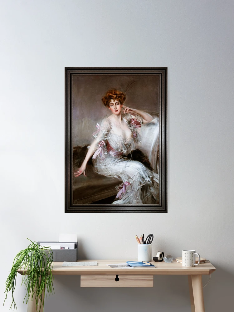 Portrait Of Anna Elizabeth Hansen by Giovanni Boldini Fine Art Old Masters Reproduction Room Decor Poster Art Print