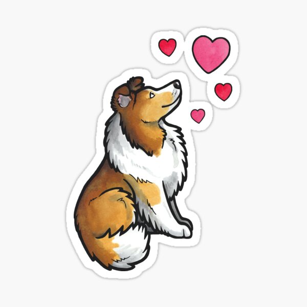Sheltie love Sticker
