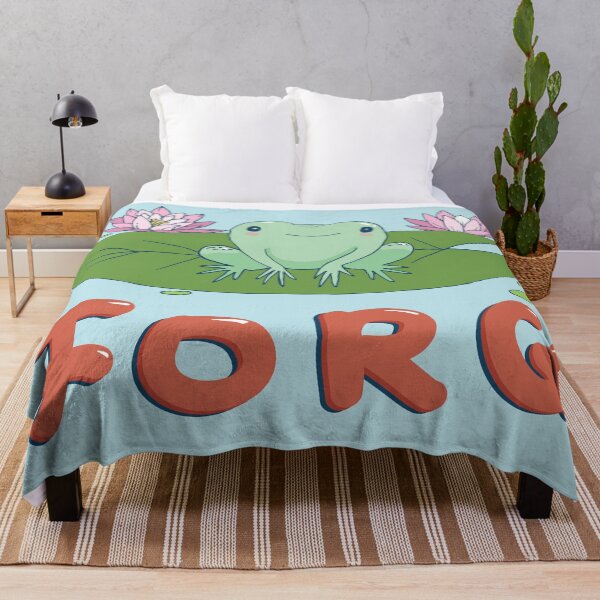Item preview, FORG - little frog on a lily pad, chilling designed and sold by Petra Vitéz.