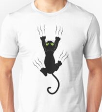 Funny Black Angry Cat T-Shirt I Love Cats Cute Graphic Tee Unisex T-Shirt