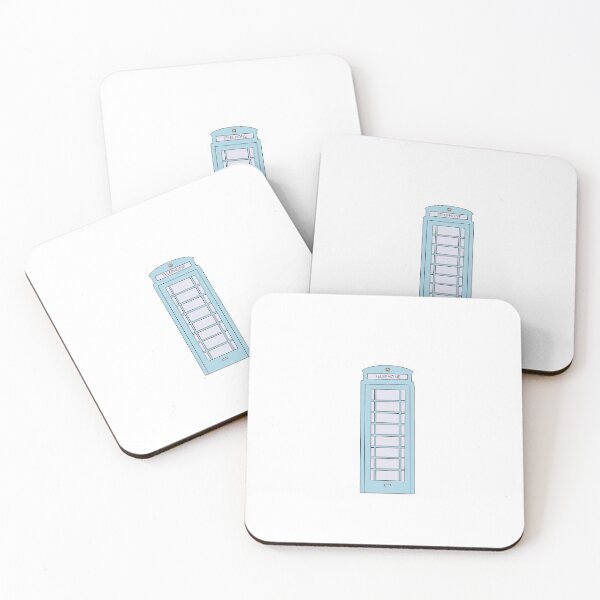 Item preview, blue telephone booth designed and sold by DaisySquared.